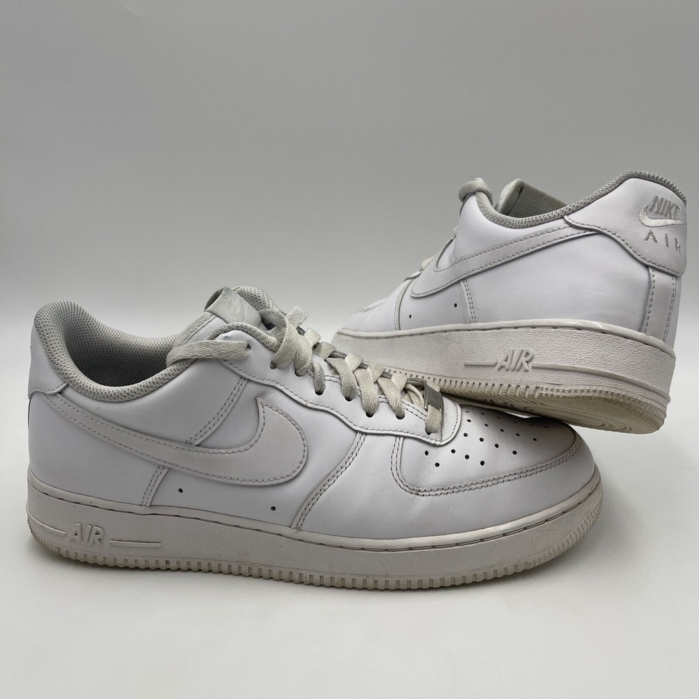 Nike Air Force 1 Low '07 White CW2288-111 Men's Leather Sneakers - Size 10.5